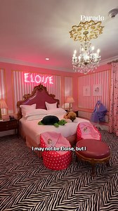 Channeling our inner Eloise at The Plaza in the dreamy Eloise Suite 💕✨ Designed by Betsey Johnson, it’s pink, playful, and perfectly chic! For just $2,565 a night, you too can live the "rawther" fabulous Plaza life. #EloiseAtThePlaza #PlazaHotel https://parade.com/travel/eloise-suite-plaza-hotel-luxury | PARADE Magazine