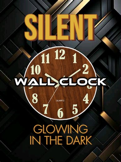GANDA HOME PH European Sleek Silent Wood Wall Clock na may glow-in-the-dark na numbers, tahimik na quartz movement, LED display, alarm, at temperature sensor para sa bahay, office or sa school. #GandaHomePHWallClock #TahimikNaOrasan #GlowInTheDarkClock #MinimalistHomeDecorPH #24HoursShippingPH