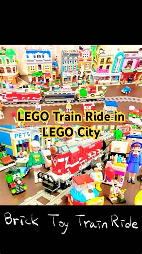 "POV LEGO Train Ride in LEGO City | First-Person Perspective"