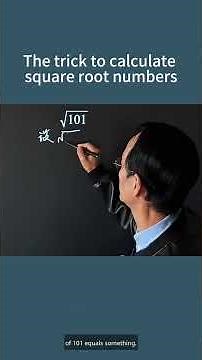 The trick to calculate square root numbers