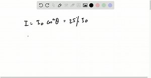 Two polarizing sheets P1 and P2 are placed together with their transmission axes oriented at an angle θto each other. What is θwhen only 25 % of the maximum transmitted light intensity passes through them? | Numerade