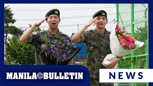 WATCH: K-pop idol group BTS members RM and V have been discharged from the military on June 10 ahead of their 12th debut anniversary. RM and V appeared before the media together at the Sinbuk-eup Sports Park soccer field in Yulmun-ri, Sinbuk-eup, Chuncheon, Gangwon Province. READ MORE: https://mb.com.ph/2025/06/10/we-are-back-bts-rm-v-discharged-from-the-military | MANILA BULLETIN