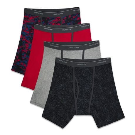 Fruit of the Loom Men's Ringer Boxer Briefs, 4-Pack - Walmart.ca