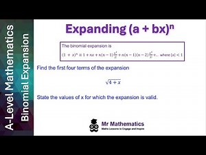 Binomial Expansion (a + bx)^n Mr Mathematics
