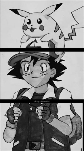 Ash Ketchum Fan Art 🔥#ytshorts #viralart #animeart #drawing #fanart #sketching #painting #artshorts