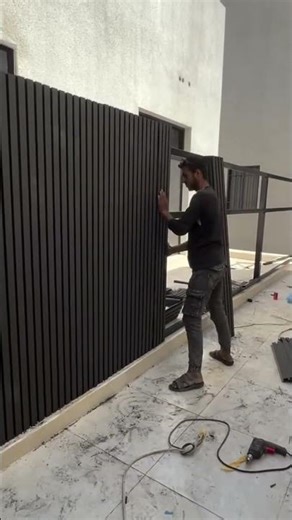 fence panel installation process #construction #popular #fence #panel #viralshorts #shorts