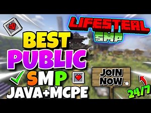🎁 Join Best Lifesteal Public Smp Server For Minecraft 🖌️ | Java + PE | 24/7 Online | Free To Join 💸