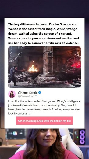 The key difference between Doctor Strange and Wanda is the cost of their magic While Strange dream-w