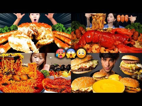 Mukbang ASMR Compilation ( 1 Hour )🤤🔥Satisfying Eating Sounds
