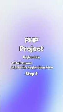 PHP Project | Registration System (Step 5) #php #phptutorial #phpproject #dailycyber