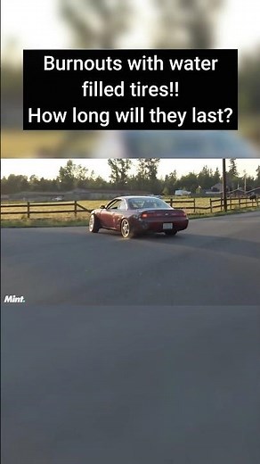 Water in tire Burnout trick