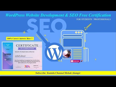 WordPress Website Development & SEO Free Certification- The Digital Adda