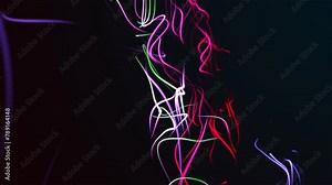 Glow lines overlap, a number of continuously moving swirls.