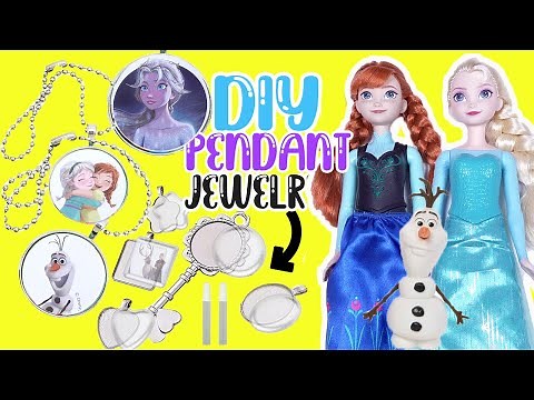 Disney Frozen DIY Pendant Jewelry Craft Activity Kit for Kids with Dolls