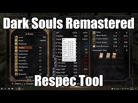 Dark Souls Remastered Respec Tool Demo