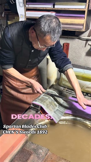 Sword making process—polishing. #swordsmanship #japanesesword #forgedinfire #swordartonline