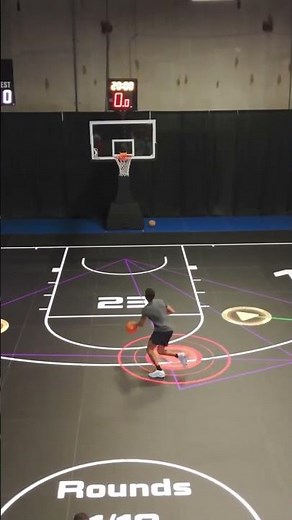 ASB GlassFloor - Playing Basketball against Virtual Defenders on interactive LED Court
