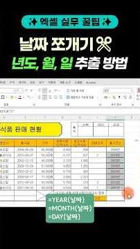 [Excel Tips] Splitting Dates✂, Year Function, Month Function, Day Function