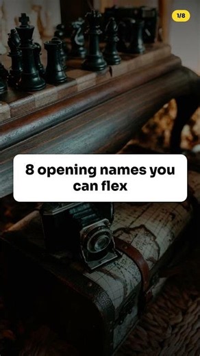 8 opening names you can flex ♟️ #chess #gaming