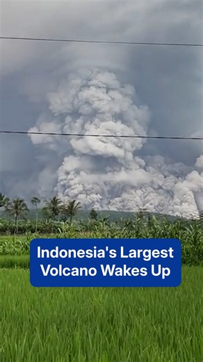 The Weather Channel on Instagram: "A volcano on one of Indonesia’s most densely populated islands erupted Wednesday, forcing thousands to flee their homes. New video shows a massive cloud of ash looming over Java Island as Mount Semeru erupted multiple times."