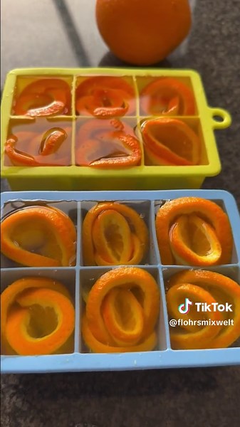 Dekorative Eiswürfel mit Orange ☀️ Der Sommer steht vor der Tür & mit diesen dekorativen Eiswürfeln verfeinern wir unsere kühlen Sommergetränke mit Hinguckereffekt ! #sommer #getränke #orangen #abkühlung #erfrischungsgetränk #gesunderezepte #einfachezepte #foryoupage #fyp #livehack #tippsandtricks #idee #fypシ゚viral #fypシ #foodtiktok