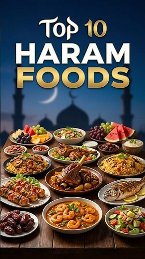🍗🥩 TOP 10 HALAL FOODS IN ISLAM! ☪️🔥 | Halal or Haram? #halalfood #haramfood #halalcheck #halalradar