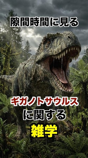 ギガノトサウルスに関する雑学 #知識 #雑学 #dinosaur #プチ知識 #雑学知識 #jurassicworld #恐竜 #雑学豆知識 #豆知識 #shorts
