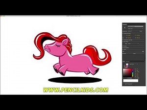 How to Draw and Animate in Adobe Animate CC - Drawing and animating a cartoony running Pink Pony