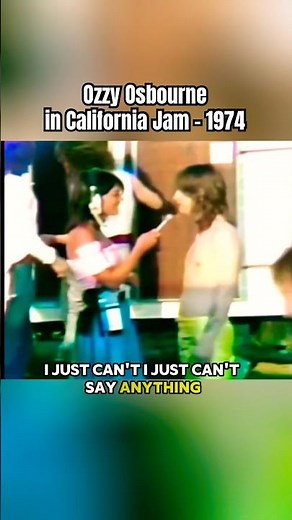 25 year old Ozzy Osbourne interviewed after the Black Sabbath show in California Jam. 1974