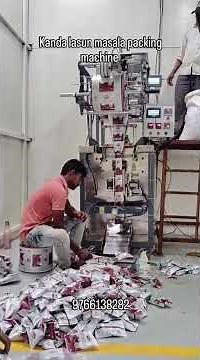 kanda lasun masala packing machine...