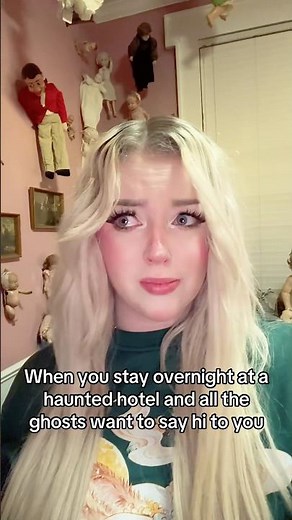 WHEN YOU STAY AT A HAUNTED HOTEL… 😳👻 #haunted #ghost #dolls