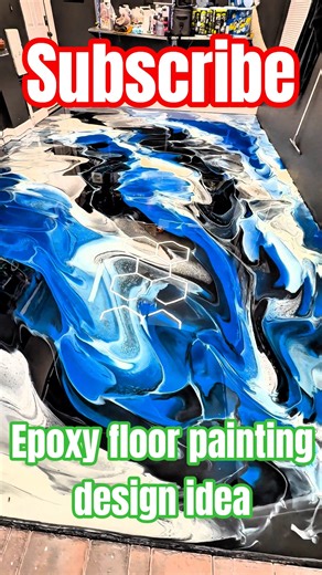 Beautiful epoxy floor painting design idea. #shorts #beautiful #epoxyart