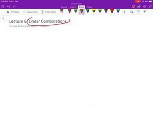 Lecture 6: Linear Algebra ( Linear combinations of vector. )