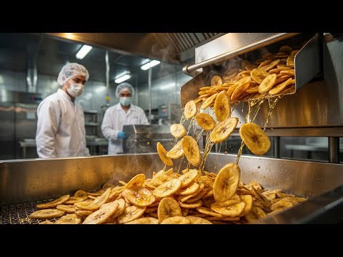 Inside a Banana Chips Factory | Crispy Food Making Proces