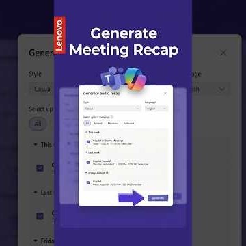How to Generate a Meeting Recap | Lenovo Support's Microsoft Copilot Tips