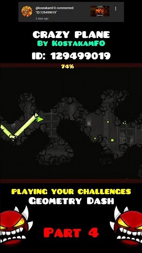 CRAZY PLANE 100% by Kostakam - Geometry Dash #shorts #geometrydash