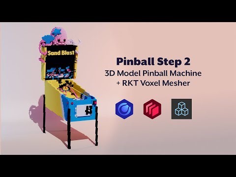 Pinball Step 2 3D Model Pinball Machine + RKT Voxel Mesher