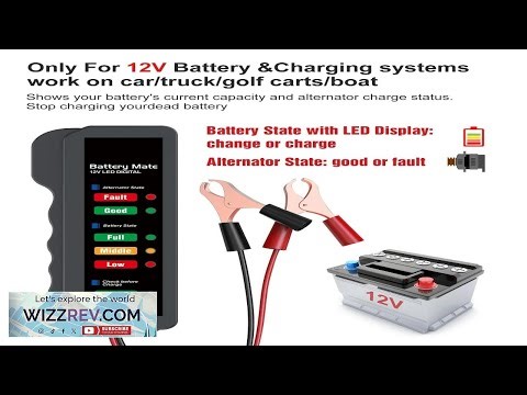 12V Car Battery Tester Digital Alternator Tester 6 LED Lights Display Car