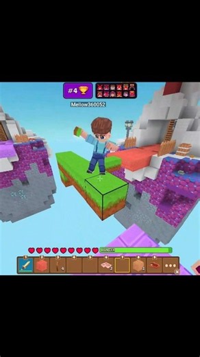 I couldn't kill him after this... 🥺 #minefun #skywars #minefun.io