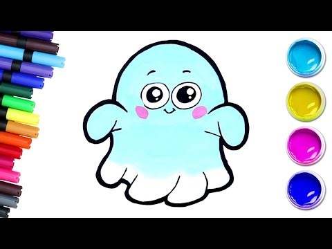 How to Draw And Color Ghost | Drawing and Coloring for Kids & Toddlers | How to Draw and Painting