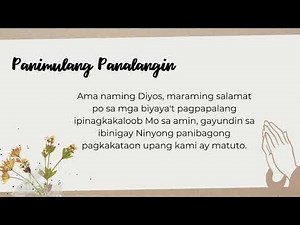 Pambungad na Panalangin/Opening Prayer (Online Class)