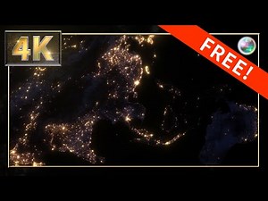 【4K】フリー素材 夜景・地球【30秒ループ】