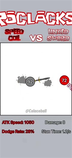 Speed coil 🏎️ VS Linked sword ⚔️ #simulation #relaxing #roblox #earclacks #weaponball