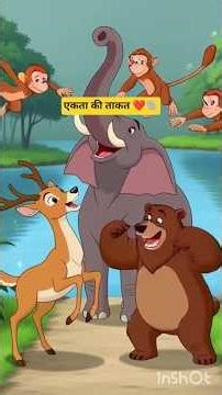 There is strength in unity 💥 | A lesson-telling story from the jungle | Hindi Inspirational Story...
