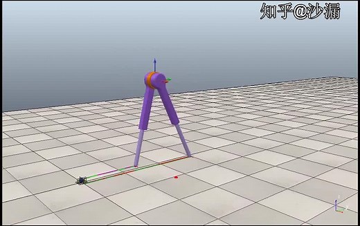 CoppeliaSim中的倒立摆模型步行仿真