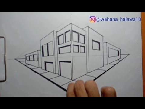 MENGGAMBAR PERSPEKTIF 2 TITIK HILANG UNTUK PEMULA