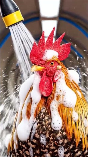 Dirty Chicken Gets a Full Auto-Wash – The Transformation Is Amazing! 🐓✨