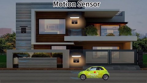 Motion Sensor Outdoor Light,Black LED 24W Exterior Motion Porch Light Modern Outdoor Wall Sconce IP65 Waterproof 3000K for House Garage