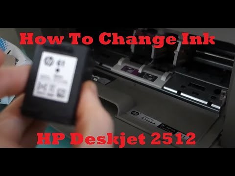 How To Change Printer Ink Cartridge - HP Deskjet 2512 (Tutorial, How-To, HP 61 Black Ink)