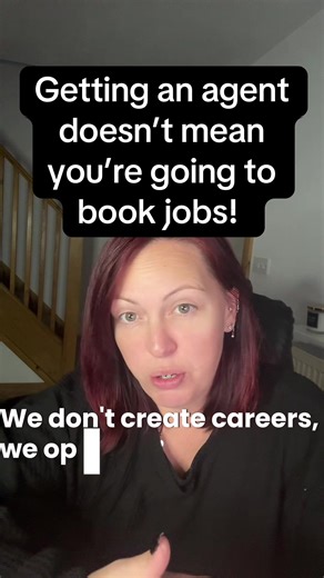 Getting an agent isn’t a shortcut to fame! Getting an agent doesn’t mean you’ll book jobs. An agent opens doors, but you’ve still got to walk through it! #agent #talentagent #acting